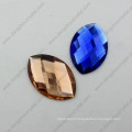 Colored Machine Cut Navette Loose Glass Stone Beads